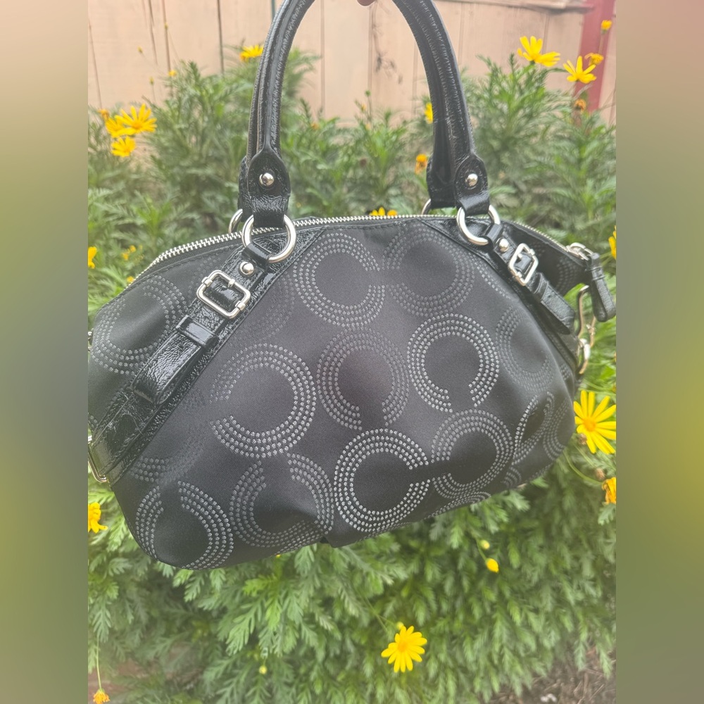 Coach Madison Dotted Op Art Sophia Satchel - Picture 3 of 9